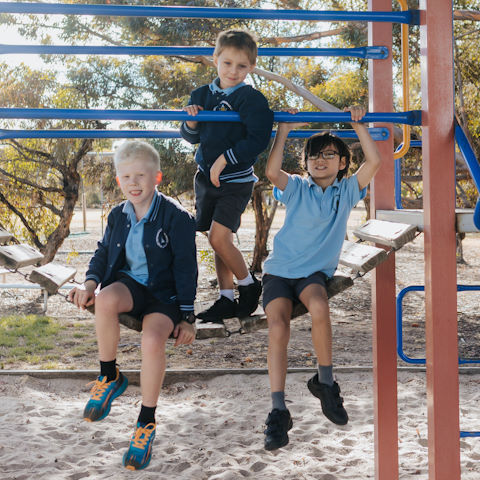 Students in the playground.
